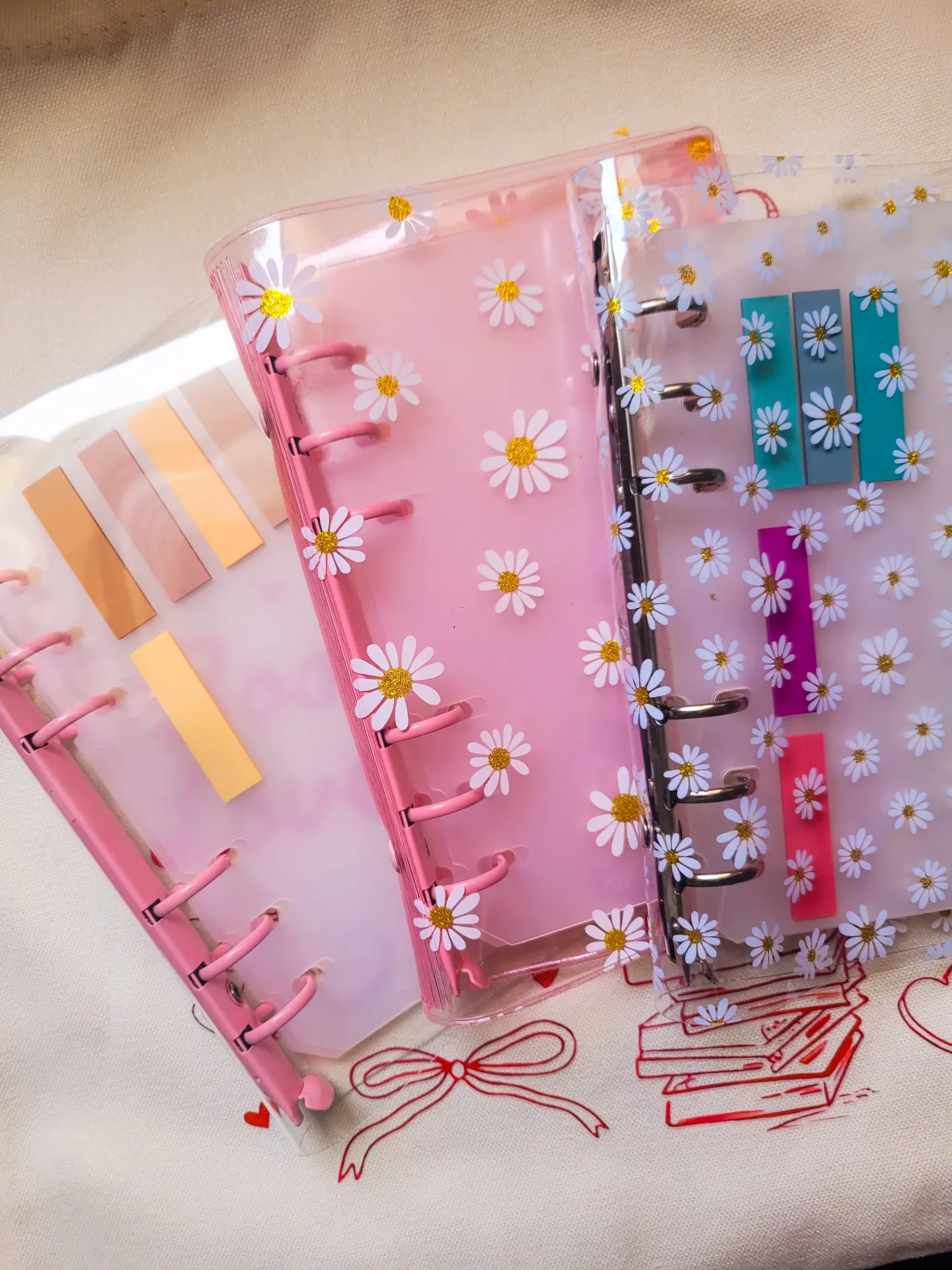 Archivador de Post-its marcapáginas (Pequeño) (Clear floreado)