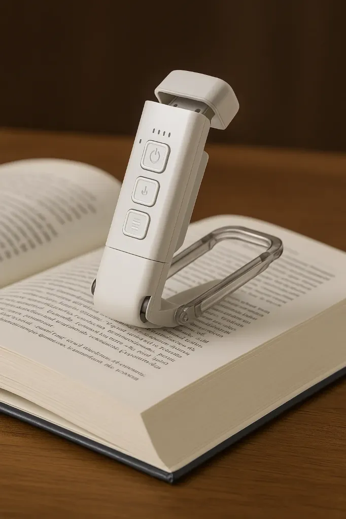 Lámpara de Lectura Plegable LED – Recargable USB (Blanco)