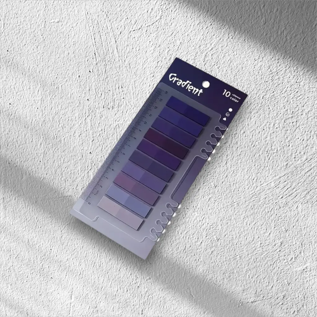 Marcapáginas adhesivos morado cromático 