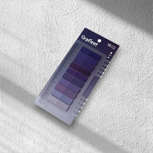 Marcapáginas adhesivos morado cromático 